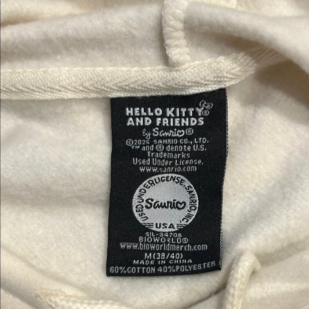 Hello Kitty Pink and White Racing Sweatshirt - Picture 3 of 3